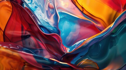 a vibrant abstract landscape of fluid forms and organic shapes, white space in the center of the page for text, lively and dynamic hues against a minimalist background