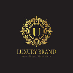 Luxury Ornate Letter Logo with Floral Frame

