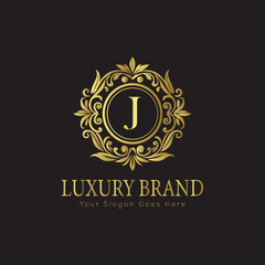 Luxury Ornate Letter Logo with Floral Frame
