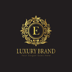 Luxury Ornate Letter Logo with Floral Frame
