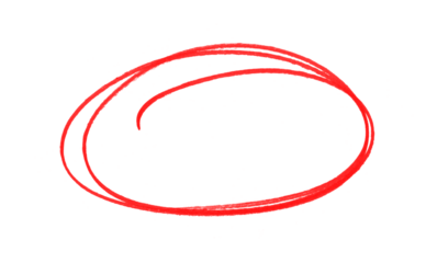 Highlight hand drawing different circles isolated on the background, Handwritten red circle. For marking text, numbers, marker pen, pencil, logo, hand-drawn doodle grunge circle highlights