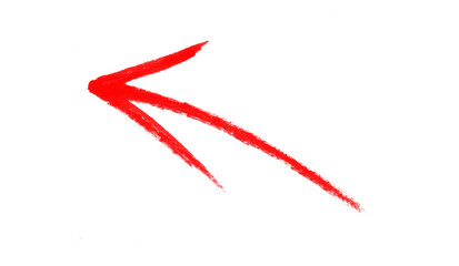 Dynamic Hand-Drawn Red Arrow Design – Bold Abstract Directional Illustration with a Modern Sketch Style, PNG