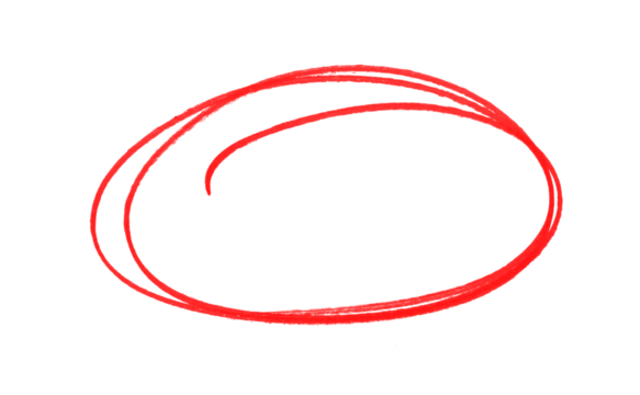 Highlight hand drawing different circles isolated on the background, Handwritten red circle. For marking text, numbers, marker pen, pencil, logo, hand-drawn doodle grunge circle highlights