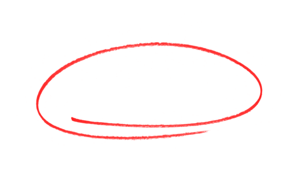 Highlight hand drawing different circles isolated on the background, Handwritten red circle. For marking text, numbers, marker pen, pencil, logo, hand-drawn doodle grunge circle highlights