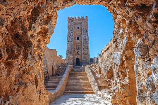 The Great Friday Mosque in Chinguetti, a medieval trading centre in northern Mauritania