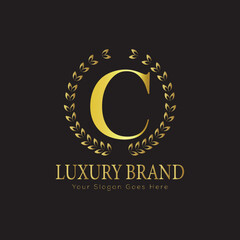 Luxury Ornate Letter Logo with Floral Frame
