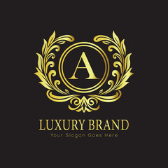 Luxury Ornate Letter Logo with Floral Frame
