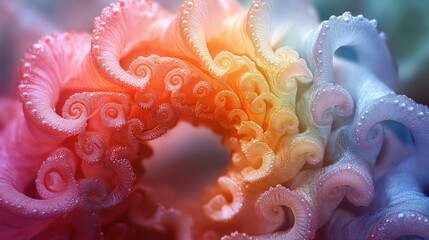 A spiral of rainbow colors with an intricate design, creating the perfect background for a captivating wallpaper
