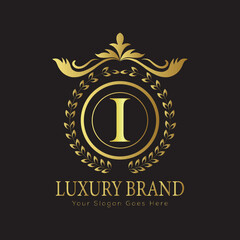 Luxury Laurel Wreath Letter Logo Design with Hexagon Frame for Zesty Branding
