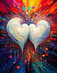 Two hearts coming together as one