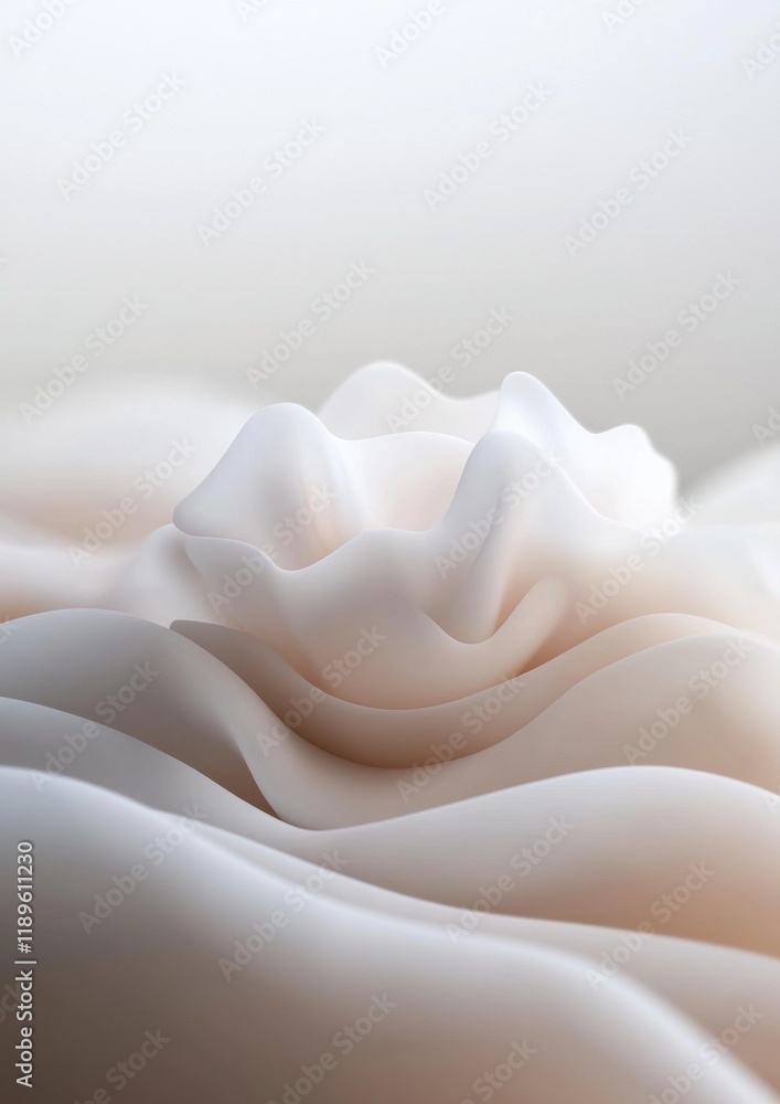 Poster close-up of a white fabric with a smooth and elegant texture. the fabric appears to be made of a sof