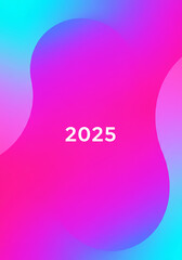 Fototapeta premium Vibrant 2025 Gradient Background Abstract Pink Blue and Purple Fluid Shapes Design