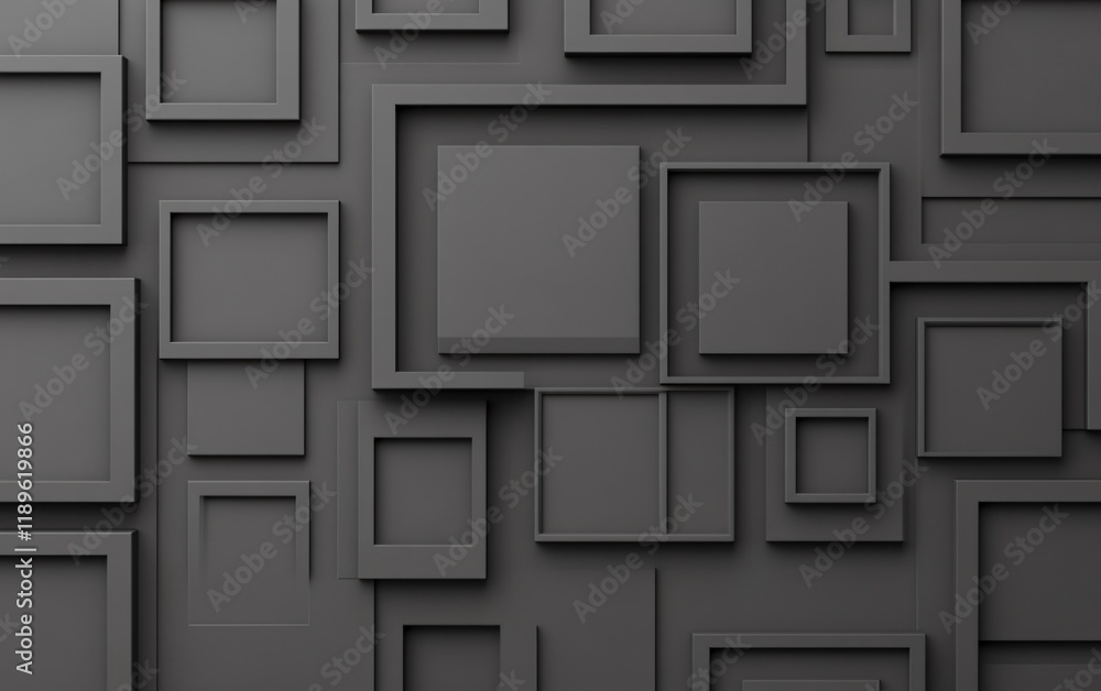 Poster abstract grey square frames pattern background