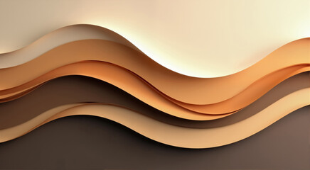 Abstract brown waves background. Smooth elegant brown waves.