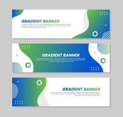Gradient banner template design collection