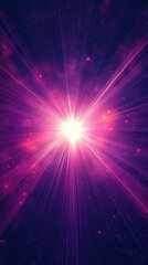 Vibrant burst of radiant energy explosion with shimmering bright beams of light creating an incandescent luminous display of illumination and luminescence