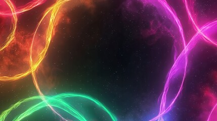 Cosmic Nebula: Vibrant Hues of a Celestial Dance