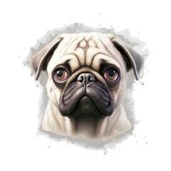 pug dog portrait