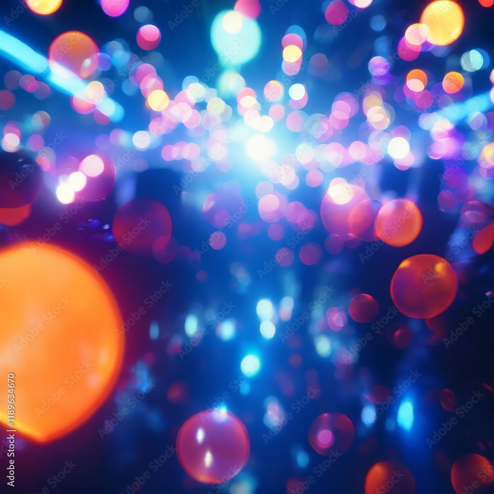 Poster abstract background with bokeh lights