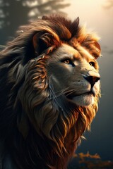 Naklejka premium lion, lion animal, wildlife, head, lion,lion,