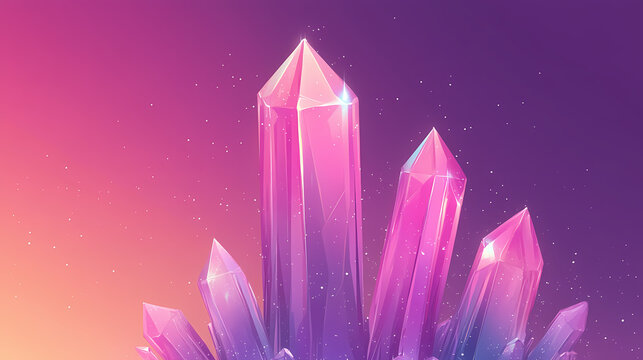 Minimalist gradient crystalized background. Crystalshade. Illustration