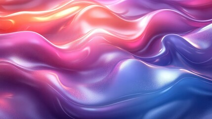 Obraz premium Pastel liquid holographic background with swirling patterns