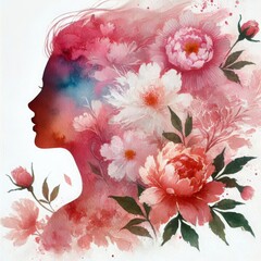 Dreamy Silhouette with Peonies