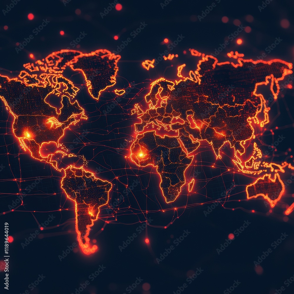 Aufkleber global map showcasing regions affected by epidemic outbreaks during recent years. generative ai
