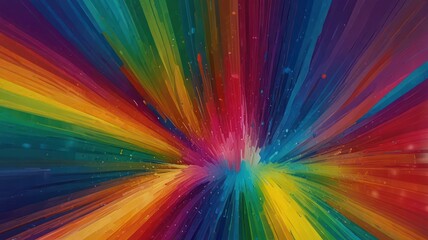 Obraz premium A vibrant explosion of hues, like a burst of fireworks against a dark canvas, creating a mesmerizing spectacle that dazzles the senses and ignites the imagination.