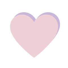 pink heart on white background