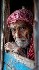 60-Year-Old Saudi Man in Thobe and Shemagh – Traditional Middle Eastern Cultural Heritage Portrait