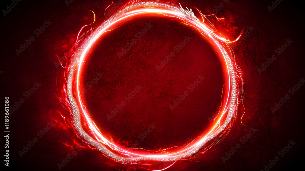 Aufkleber dynamic red energy swirl abstract background digital art vibrant atmosphere close-up visual impact f