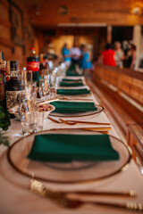 table set for a party