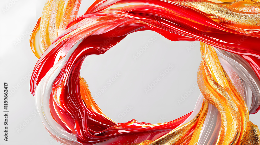 Poster dynamic abstract swirl art modern gallery digital design minimalist space close-up view creative exp