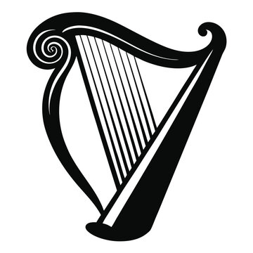recommend clip art: Irish Harp Silhouette Icon, St. Patrick’s Day Symbol, Irish Festival Silhouette, Musical Instrument Clipart, Celtic Harp Icon, Isolated Vector, Flat Design, Holiday Decoration Graphic