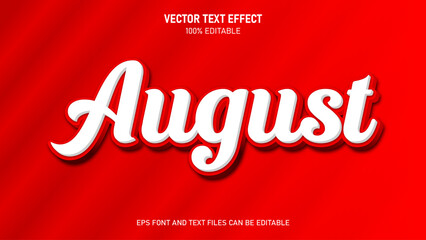 August 3d style editable text effect