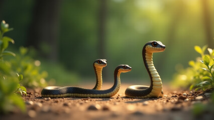 Fototapeta premium Snake family, Generative AI
