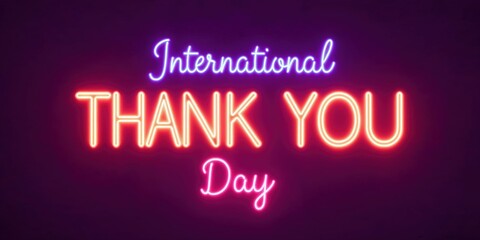 Fototapeta premium International thank you day. Thank you for your support. Banner, poster, background, Copy space