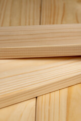 edged board made of pine wood for construction works