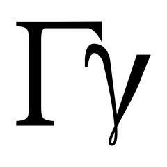 Yunani alphabet icon letter gamma © ahmadbahrul