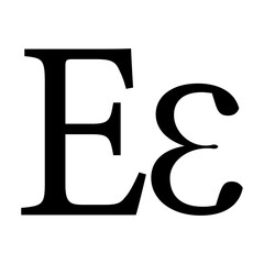 Yunani alphabet icon letter epsilon © ahmadbahrul