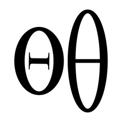 Yunani alphabet icon letter theta © ahmadbahrul