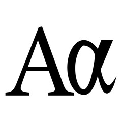 Yunani alphabet icon letter alpha © ahmadbahrul
