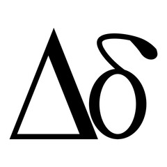 Yunani alphabet icon letter delta © ahmadbahrul