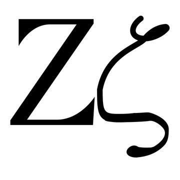 Yunani alphabet icon letter zeta