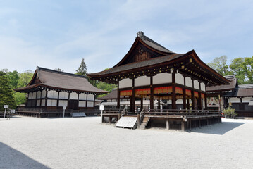 下鴨神社　神服殿と舞殿　京都市左京区