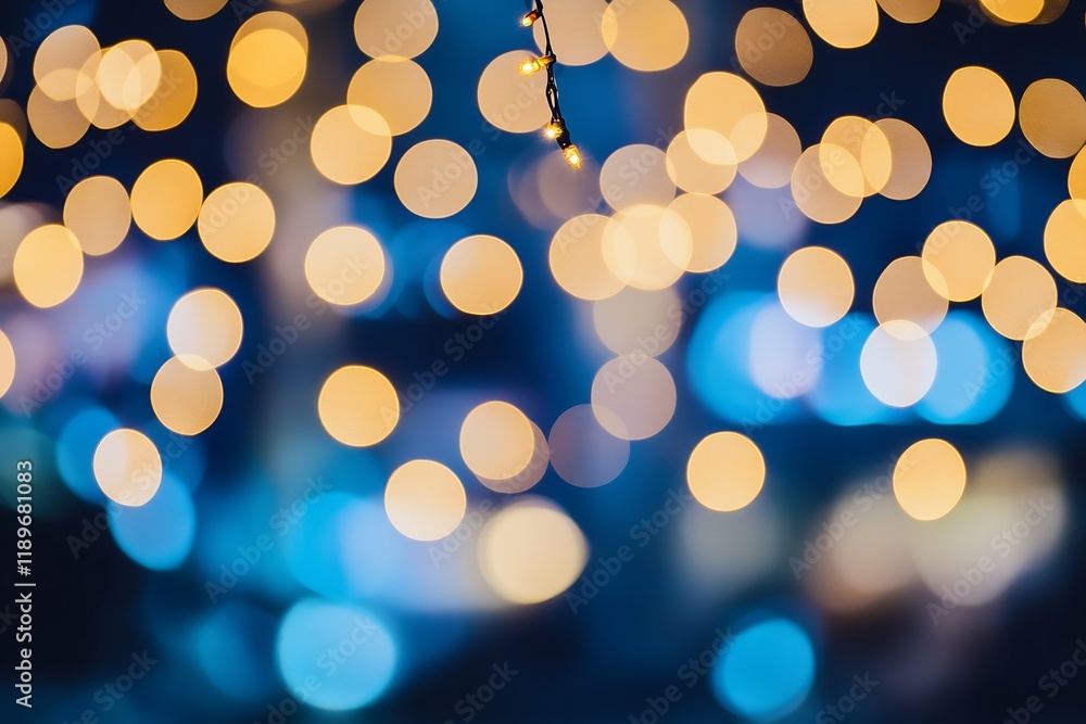 Poster magical bokeh background with warm glowing lights in soft focus : generative ai