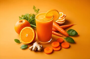 Orange carrot and ginger juice