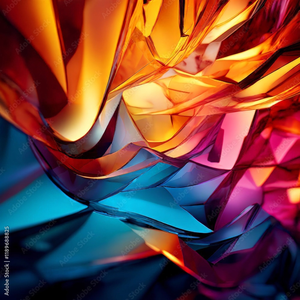 Poster abstract background with colored lines