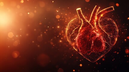 Fiery Heart: A Glowing Anatomical Heart Representation